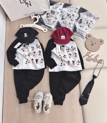 BỘ DÀI ÁO COTTON QUẦN CHÂN CUA MICKEY BÉ TRAI (SALE 59k)