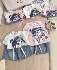 SET ÁO REN JEAN LỬNG BÉ GÁI (XẢ 69k)