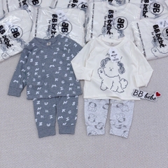 SET 2 BỘ DÀI HOMEWEAR CHÚ CHÓ TONE GHI BÉ TRAI
