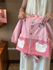 ÁO GIÓ LAMB DONNE MÀU HỒNG BÉ GÁI
