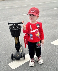 SET 2 BỘ DÀI IRONMAN MARVAL ĐEN ĐỎ GHI BÉ TRAI SẴN