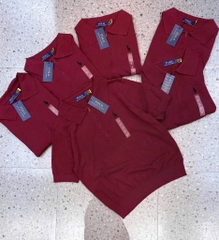 ÁO LEN CỔ POLO THÊU NGỰA MÀU ĐỎ ĐÔ NỮ SẴN