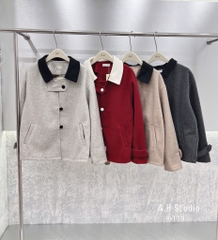 ÁO KHOÁC DẠ LEN ÉP DÁNG RỘNG SIÊU HOT