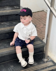 SET CỘC ÁO CỔ TRỤ QUẦN KAKI BÉ TRAI 2 MÀU