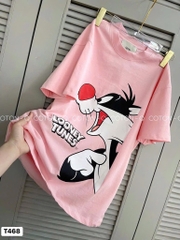 ÁO PHÔNG IN 2 MẶT SÓC LOONEY NỮ