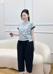 SET BỘ ÁO LEN PHỐI VẠT CÁCH ĐIỆU MIX QUẦN NGỐ NỮ THU ĐÔNG