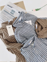 ÁO SƠ MI KẺ TAY LỬNG 2 MÀU NỮ