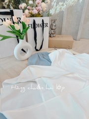 VÁY DÀI LI EO CỔ ĐỔ 2 LỚP NỮ SẴN (SALE 139k)