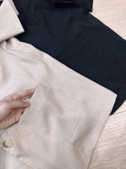 SET BLAZER CHÂN VÁY LI EO KÈM ÁO SẴN