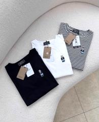 SET 3 ÁO ZIP THÊU GẤU ĐEN TRẮNG KẺ NỮ THU ĐÔNG
