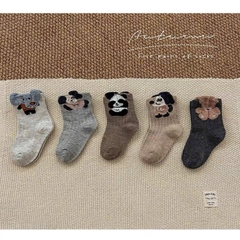 ĐỒ LÓT - SET 10 ĐÔI TẤT COTTON HÌNH ĐỘNG VẬT CUTE BÉ TRAI BÉ GÁI SẴN
