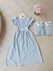 VÁY XOÈ NHẸ CỔ TRẮNG NỮ