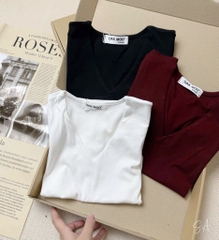 SET 3 ÁO ZIP CỔ TIM ĐEN TRẮNG ĐỎ NỮ