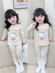 SET 2 BỘ DÀI MÈO HELLO KITTY TONE BE BÉ GÁI SẴN (SALE 99k)