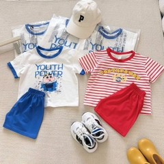 SET 2 BỘ VIỀN XANH ĐỎ KẺ YOUNG POWER BÉ TRAI GÁI