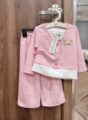 SET BỘ DÀI LÔNG THỎ HỒNG XÁM BÉ GÁI (SALE 63K)