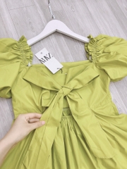 VÁY XANH LI NGỰC NƠ SAU