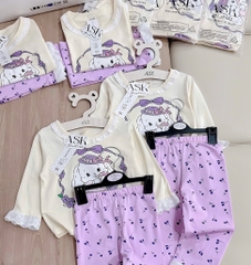 SET BỘ DÀI REN QUẦN TÍM BÉ GÁI SẴN