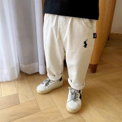 SET 3 QUẦN DÀI KAKI THÊU NGỰA BÉ TRAI