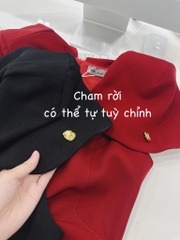 ÁO CỘC CHOÀNG VAI HAI LỚP LI EO KÈM TAG NỮ SẴN (SALE 129k)
