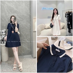 VÁY POLO SUÔNG 2 MÀU BASIC NỮ SẴN (SALE 79k)