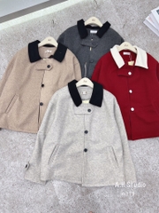 ÁO KHOÁC DẠ LEN ÉP DÁNG RỘNG SIÊU HOT