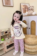 SET BỘ DÀI REN QUẦN TÍM BÉ GÁI SẴN