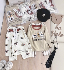 SET 2 BỘ DÀI COTTON CUTE PUPPY SIÊU CƯNG BÉ TRAI