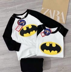 BỘ SIÊU NHÂN MARVAL DÀI TAY ĐỎ PHỐI GHI - BATMAN TRẮNG PHỐI ĐEN