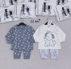 SET 2 BỘ DÀI HOMEWEAR CHÚ CHÓ TONE GHI BÉ TRAI