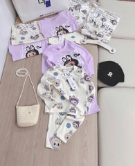 SET 2 BỘ COTTON LABUBUTHU ĐÔNG  BÉ GÁI (sale 79k)
