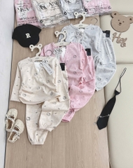 BỘ DÀI LÔNG THỎ KITTY BÉ GÁI 3 MÀU SẴN (SALE 59k)