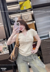 ÁO TĂM THỎ BE CỘC TAY NỮ SẴN