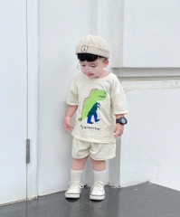 SET 3 ÁO KHỦNG LONG CỘC TAY BÉ TRAI