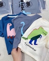 SET 3 ÁO KHỦNG LONG CỘC TAY BÉ TRAI