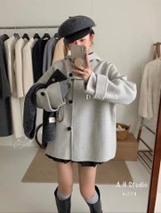 ÁO KHOÁC DẠ LEN ÉP DÁNG RỘNG SIÊU HOT