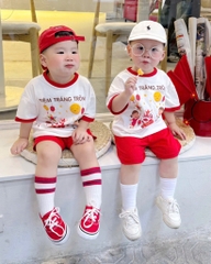 SET BỘ CỘC TRUNG THU KÈM MŨ ĐỎ BÉ TRAI SẴN(XẢ 69k)