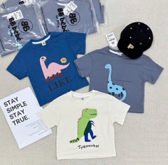 SET 3 ÁO KHỦNG LONG CỘC TAY BÉ TRAI