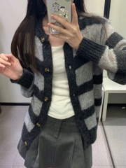 ÁO LEN CARDIGAN PHỐI KẺ ZRRR SẴN