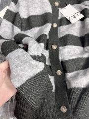 ÁO LEN CARDIGAN PHỐI KẺ ZRRR SẴN