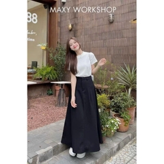 SET CHÂN VÁY TÍM THAN MIX ÁO THÊU NỮ SẴN(XẢ 139k)