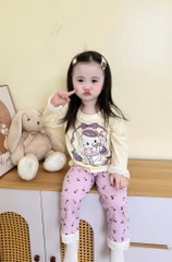 SET BỘ DÀI REN QUẦN TÍM BÉ GÁI SẴN