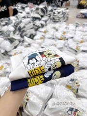 SET 2 ÁO DÀI PHỐI TAY KẺ MICKEY WHERE'S GOOFY TRẮNG THAN BÉ TRAI