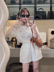 SET BỘ NỮ THÊU NGỰA KÈM KHĂN NỮ