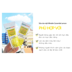 Sữa rửa mặt sáng da chiết xuất chanh Miinskin - Miinskin Ceramide Lemon Cleansing Foam