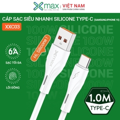 Cáp Sạc Silicone Siêu Nhanh 100W Type-C XMAX XXC03 (Fast-Charging Data Cable)