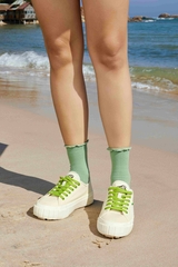 GEN E COLLECTION LOW TOP - VANILLA / GREEN - WOMEN