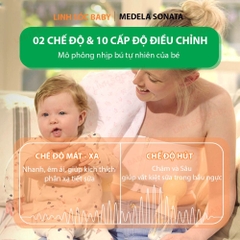 Máy hút sữa điện đôi Medela Sonata Flex, đủ phụ kiện