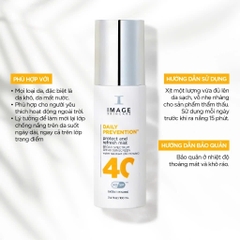 Xịt chống nắng IMAGE Skincare - DAILY PREVENTION protect and refresh mist SPF 30 100ml