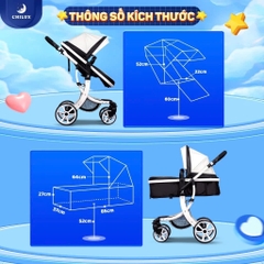 Xe đẩy nôi cho bé cao cấp Chilux S1.9